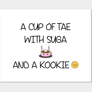 BTS A Cup of Tae with Suga and a Kookie T-Shirt Posters and Art